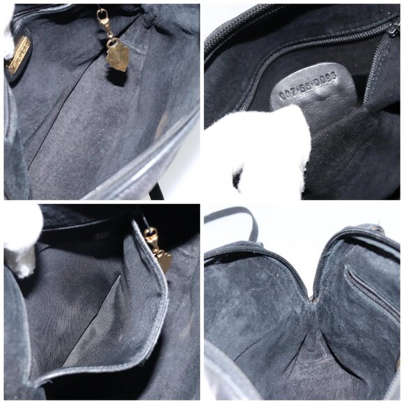 GUCCI Interlocking Shoulder Bag Leather Black Gold 007 58 0093 Auth ep11276 - Picture 15 of 16